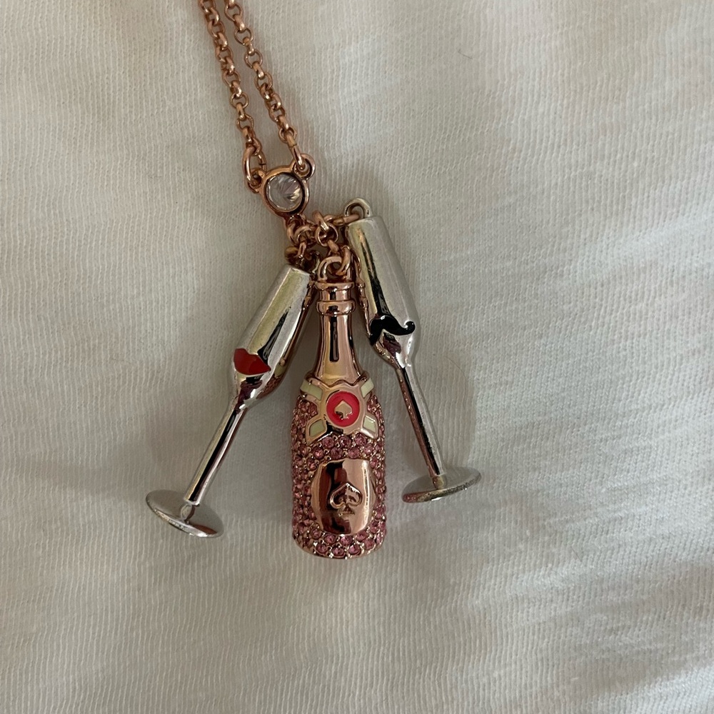 Kate Spade Rose Gold Champagne Pendant Necklace